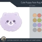 Cute Puppy Face Dance Rug #4 Samtuse963