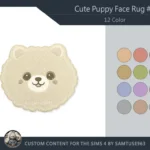 Cute Puppy Face Dance Rug #4 Samtuse963