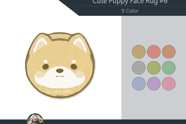 Cute Puppy Face Dance Rug #6 Samtuse963