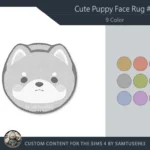 Cute Puppy Face Dance Rug #6 Samtuse963