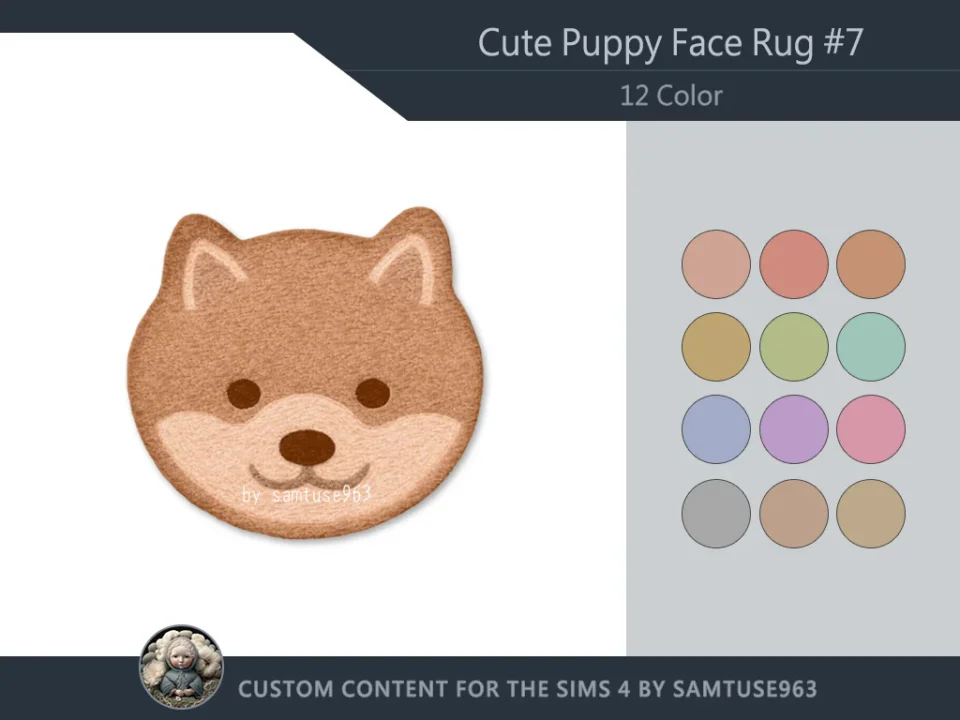 Cute Puppy Face Dance Rug #7 Samtuse963