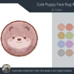 Cute Puppy Face Dance Rug #8 Samtuse963