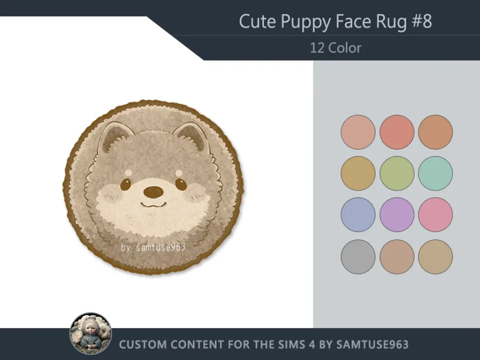 Cute Puppy Face Dance Rug #8 Samtuse963