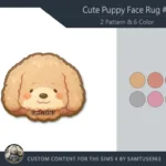 Cute Puppy Face Dance Rug #9 Samtuse963