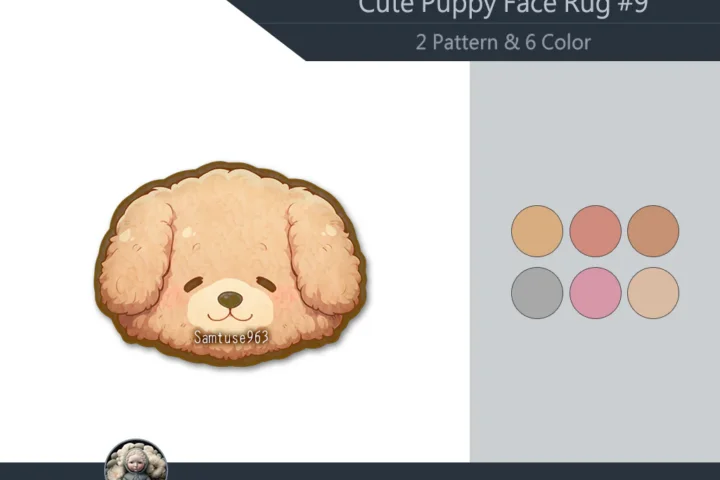 Cute Puppy Face Dance Rug #9 Samtuse963
