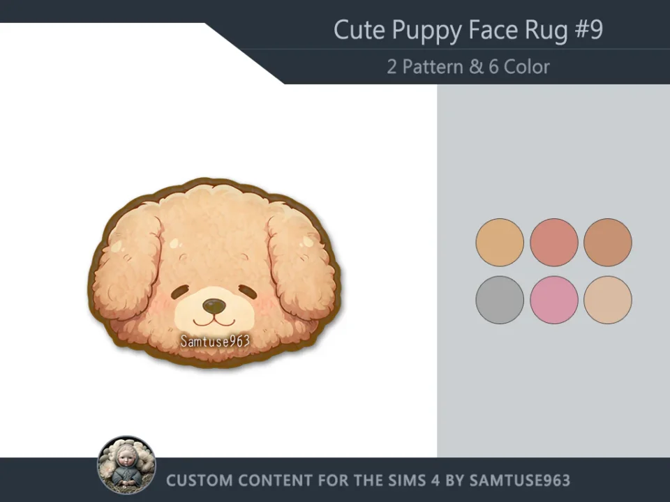 Cute Puppy Face Dance Rug #9 Samtuse963
