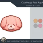 Cute Puppy Face Dance Rug #9 Samtuse963