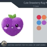 Cute Strawberry Dance Rug #1 Samtuse963