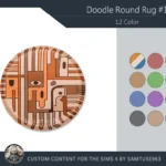 Doodle Round Dance Rug #1 Samtuse963