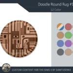 Doodle Round Dance Rug #1 Samtuse963