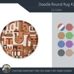 Doodle Round Dance Rug #2 Samtuse963