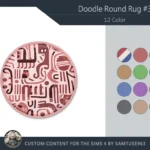 Doodle Round Dance Rug #3 Samtuse963