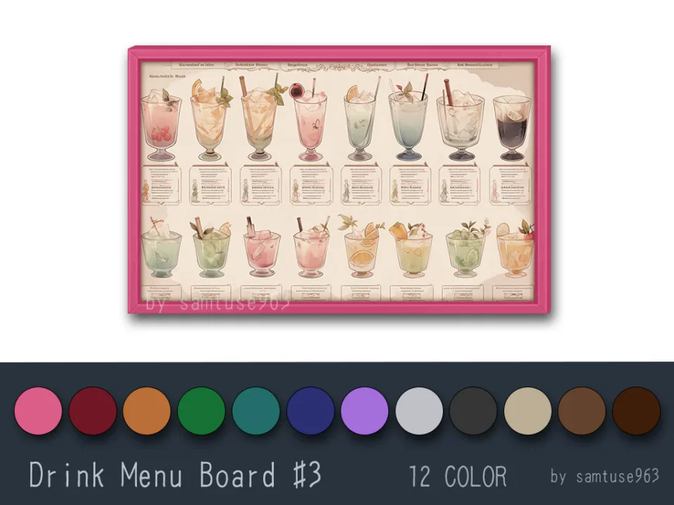 Drink Menu Board #3 Samtuse963