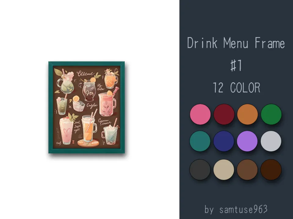 Drink Menu Frame #1 Samtuse963