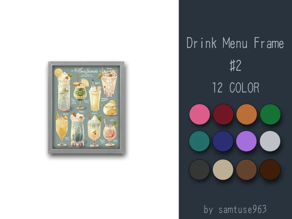 Drink Menu Frame #2 Samtuse963