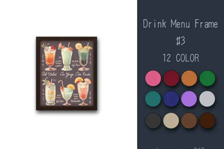 Drink Menu Frame #3 Samtuse963