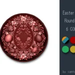 Easter Eggs Round Dance Rug #1 Samtuse963