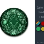 Easter Eggs Round Dance Rug #1 Samtuse963