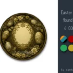 Easter Eggs Round Dance Rug #2 Samtuse963