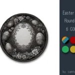 Easter Eggs Round Dance Rug #2 Samtuse963