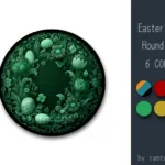 Easter Eggs Round Dance Rug #3 Samtuse963