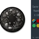 Easter Eggs Round Dance Rug #3 Samtuse963