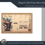 Elegant Cafe Shop Menu Board #1 Samtuse963