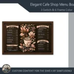 Elegant Cafe Shop Menu Board #2 Samtuse963