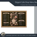 Elegant Cafe Shop Menu Board #2 Samtuse963