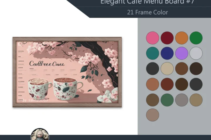 Elegant Cafe Shop Menu Board #7 Samtuse963