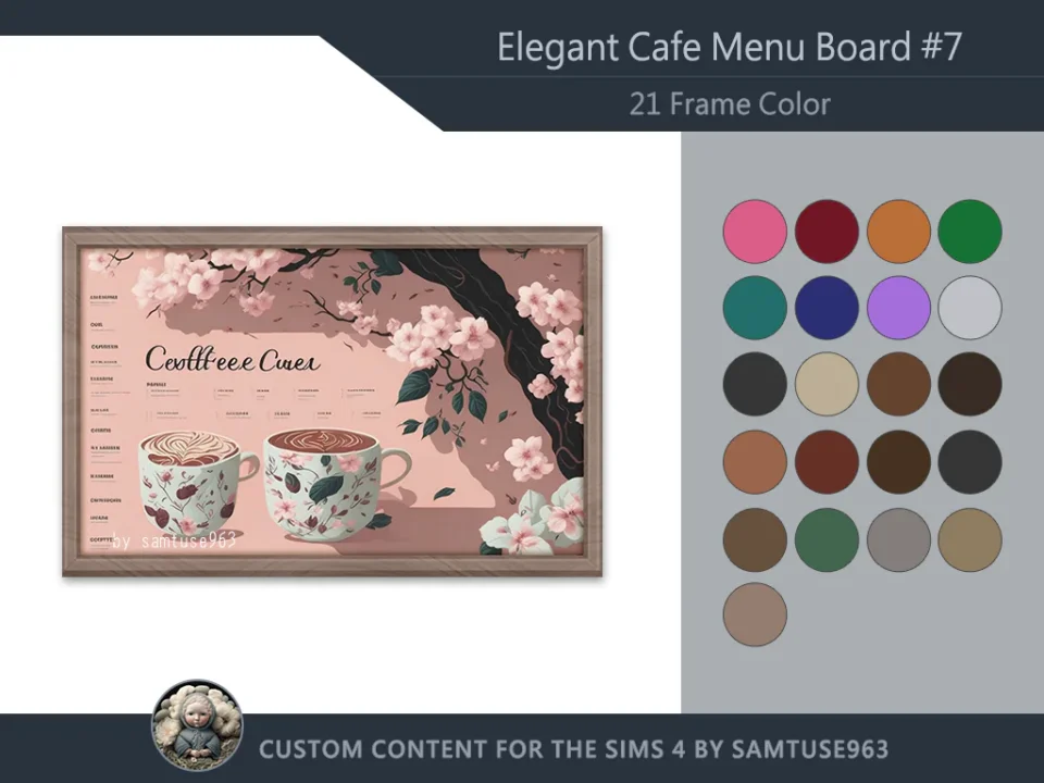 Elegant Cafe Shop Menu Board #7 Samtuse963
