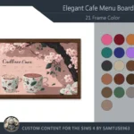 Elegant Cafe Shop Menu Board #7 Samtuse963