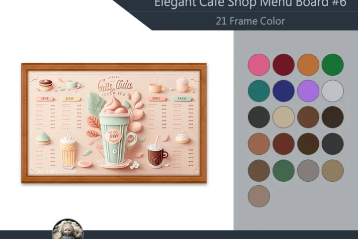 Elegant Cafe Shop Menu Board #6 Samtuse963