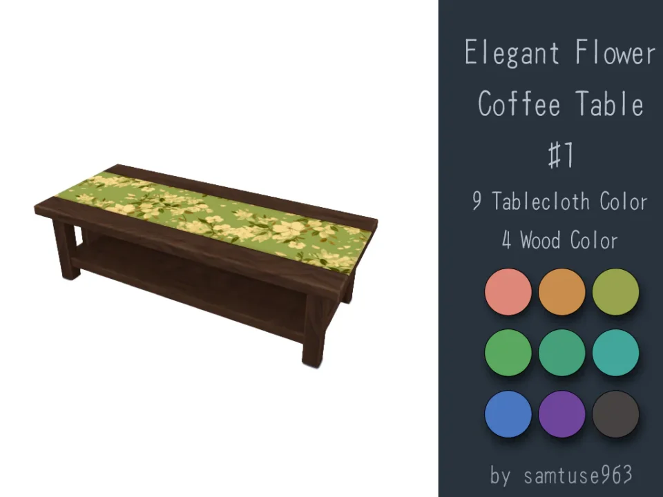 Elegant Flower Pattern Furniture Set #1-Samtuse963