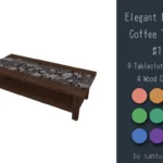 Elegant Flower Pattern Furniture Set #1-Samtuse963