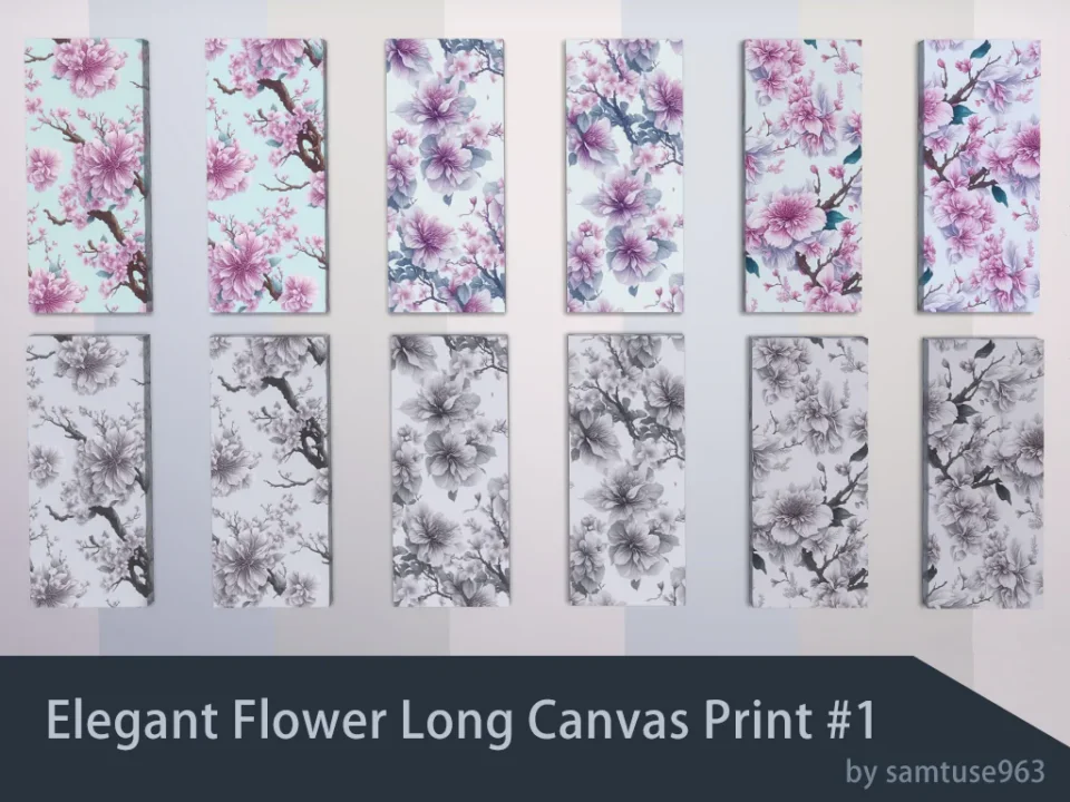 Elegant Flower Long Canvas Print #1 Sellable Samtuse963