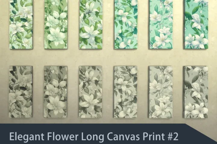Elegant Flower Long Canvas Print #2 Samtuse963