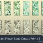 Elegant Flower Long Canvas Print #2 Samtuse963