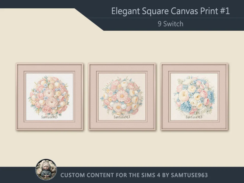 Elegant Square Painting #1 Sellable Extra C Samtuse963