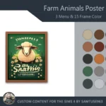 Farm Animals Poster Frame #1 Samtuse963