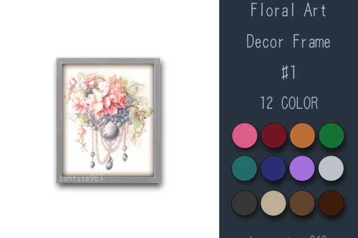 Floral Art Decor Frame #1-Samtuse963