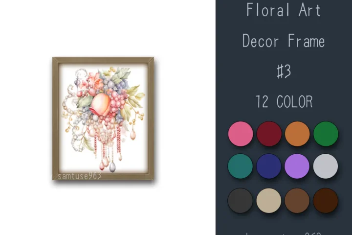 Floral Art Decor Frame #3-Samtuse963