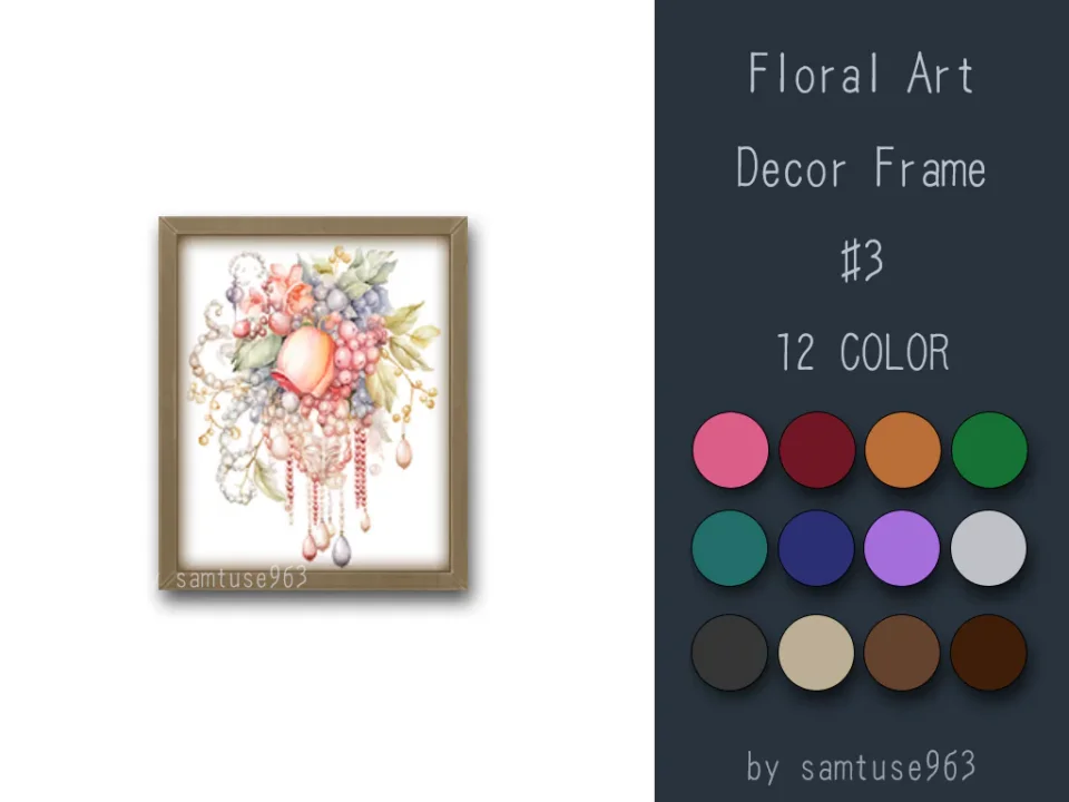Floral Art Decor Frame #3-Samtuse963
