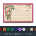 Flower Shop Menu Board #1 Samtuse963