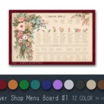 Flower Shop Menu Board #1 Samtuse963