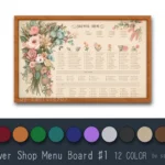Flower Shop Menu Board #1 Samtuse963
