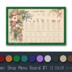 Flower Shop Menu Board #1 Samtuse963