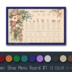 Flower Shop Menu Board #1 Samtuse963