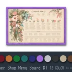 Flower Shop Menu Board #1 Samtuse963