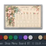 Flower Shop Menu Board #1 Samtuse963